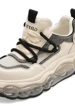 Pantofi sport GRYXX alb-negru, 5372, din material textil si piele naturala imagine