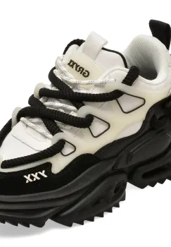 Pantofi sport GRYXX alb-negru, 82695, din piele naturala imagine