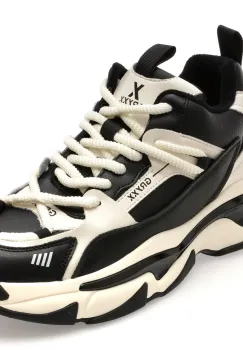 Pantofi sport GRYXX alb-negru, F8930, din piele naturala imagine