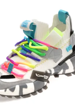 Pantofi sport GRYXX albi, 18159, din material textil imagine