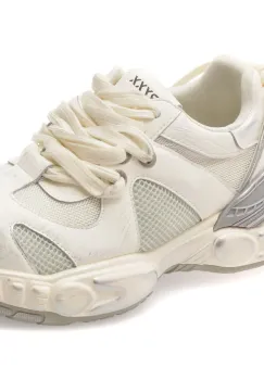 Pantofi sport GRYXX albi, 2063, din material textil si piele naturala imagine