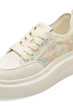 Pantofi sport GRYXX albi, 25388, din material textil si piele naturala imagine