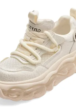 Pantofi sport GRYXX albi, 5372, din material textil si piele naturala imagine