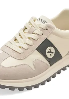 Pantofi sport GRYXX albi, 58373, din material textil si piele naturala imagine