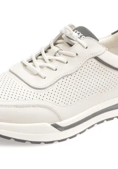 Pantofi sport GRYXX albi, 63102, din piele naturala imagine