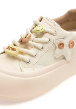 Pantofi sport GRYXX albi, 6857, din piele naturala imagine