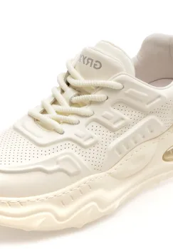 Pantofi sport GRYXX albi, 69005, din piele naturala imagine