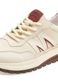 Pantofi sport GRYXX albi, 80029, din piele naturala imagine