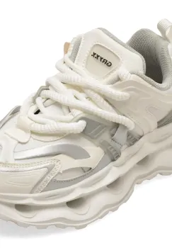 Pantofi sport GRYXX albi, 80410, din piele naturala imagine