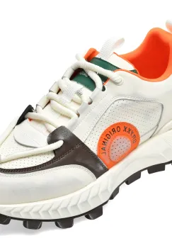 Pantofi sport GRYXX albi, 8070, din piele naturala imagine