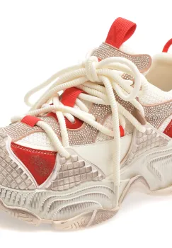 Pantofi sport GRYXX albi, 9898, din material textil si piele naturala imagine