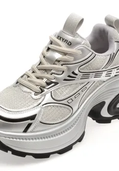 Pantofi sport GRYXX argintii, 1199, din material textil imagine