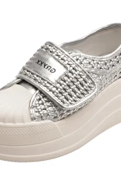 Pantofi sport GRYXX argintii, 6771, din piele ecologica imagine