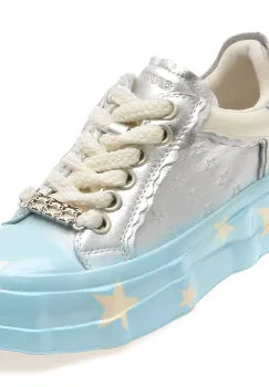 Pantofi sport GRYXX argintii, 8063, din piele ecologica imagine