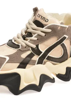 Pantofi sport GRYXX bej, 1008617, din material textil si piele naturala imagine