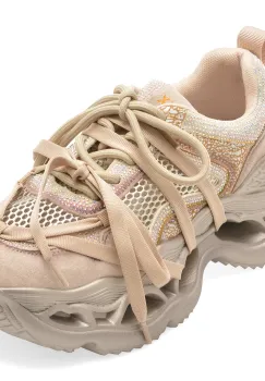 Pantofi sport GRYXX bej, 30591, din material textil si piele naturala imagine