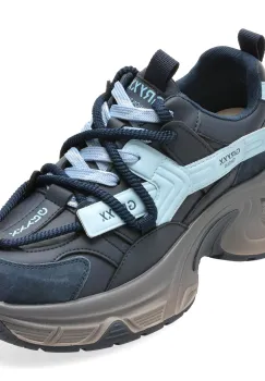 Pantofi sport GRYXX bleumarin, 8908, din piele naturala imagine