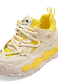 Pantofi sport GRYXX galbeni, 5373, din material textil si piele naturala imagine