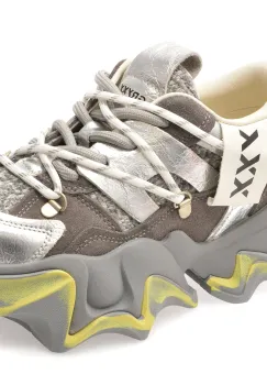 Pantofi sport GRYXX gri, 1008612, din material textil si piele naturala imagine
