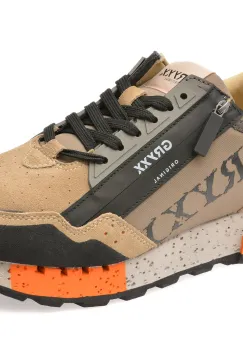 Pantofi sport GRYXX gri, 6013, din material textil si piele naturala imagine