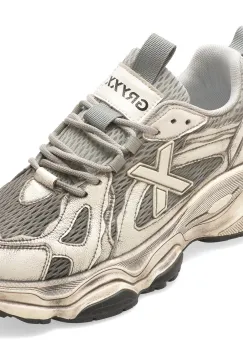 Pantofi sport GRYXX gri, Y507, din material textil si piele naturala imagine