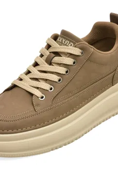 Pantofi sport GRYXX kaki, F8956, din piele naturala imagine