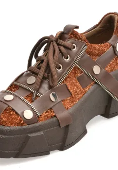 Pantofi sport GRYXX maro, 431031, din piele naturala imagine