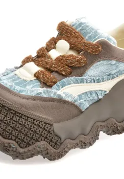 Pantofi sport GRYXX maro, S6101, din material textil si piele naturala imagine