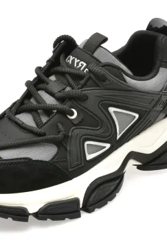 Pantofi sport GRYXX negri, 1006, din material textil si piele naturala imagine