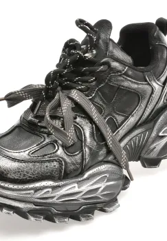 Pantofi sport GRYXX negri, 10161, din piele naturala imagine