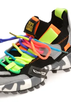 Pantofi sport GRYXX negri, 18159, din material textil imagine