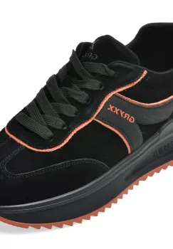 Pantofi sport GRYXX negri, 18708, din piele intoarsa imagine
