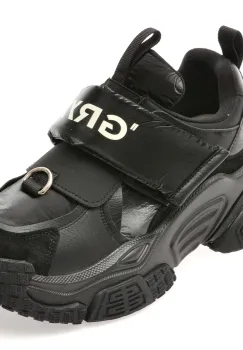 Pantofi sport GRYXX negri, 25812, din material textil si piele naturala imagine