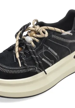Pantofi sport GRYXX negri, 3768, din piele intoarsa imagine