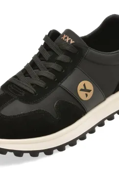 Pantofi sport GRYXX negri, 58373, din material textil si piele naturala imagine