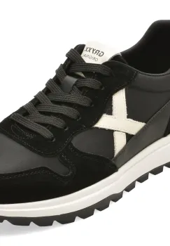 Pantofi sport GRYXX negri, 58636, din material textil si piele naturala imagine