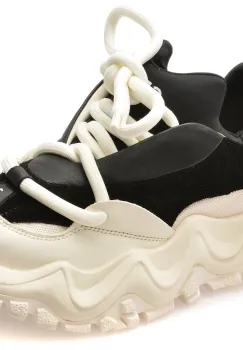 Pantofi sport GRYXX negri, 6710, din material textil si piele naturala imagine