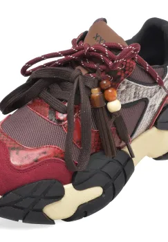Pantofi sport GRYXX rosii, 21702, din material textil si piele naturala imagine