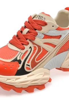 Pantofi sport GRYXX rosii, 8859, din piele naturala imagine