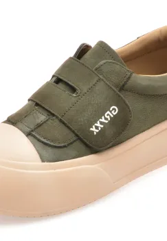 Pantofi sport GRYXX verzi, 8578, din nabuc imagine