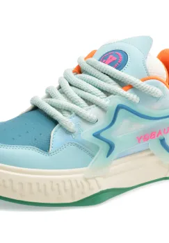 Pantofi sport HUABANGONGYUAN albastri, 9002, din piele ecologica imagine