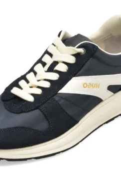 Pantofi sport HUGO bleumarin, 3605, din material textil si piele naturala imagine
