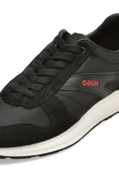 Pantofi sport HUGO negri, 3605, din material textil si piele naturala imagine
