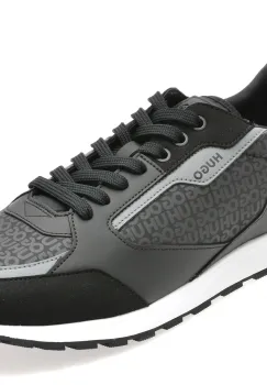 Pantofi sport HUGO negri, 6205, din material textil imagine