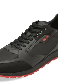 Pantofi sport HUGO negri, 6568, din material textil imagine