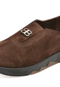 Pantofi sport IMAGE maro, 1501605, din piele intoarsa imagine