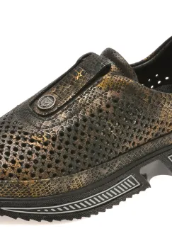 Pantofi sport IMAGE negri, 251YZ77, din piele naturala imagine