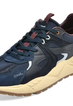 Pantofi sport JEEP bleumarin, 62110, din material textil si piele naturala imagine