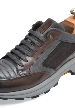 Pantofi sport LE COLONEL maro, 77701, din piele naturala imagine
