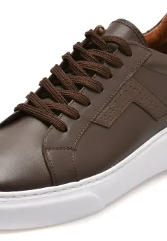Pantofi sport LOST maro, LST12, din piele naturala imagine